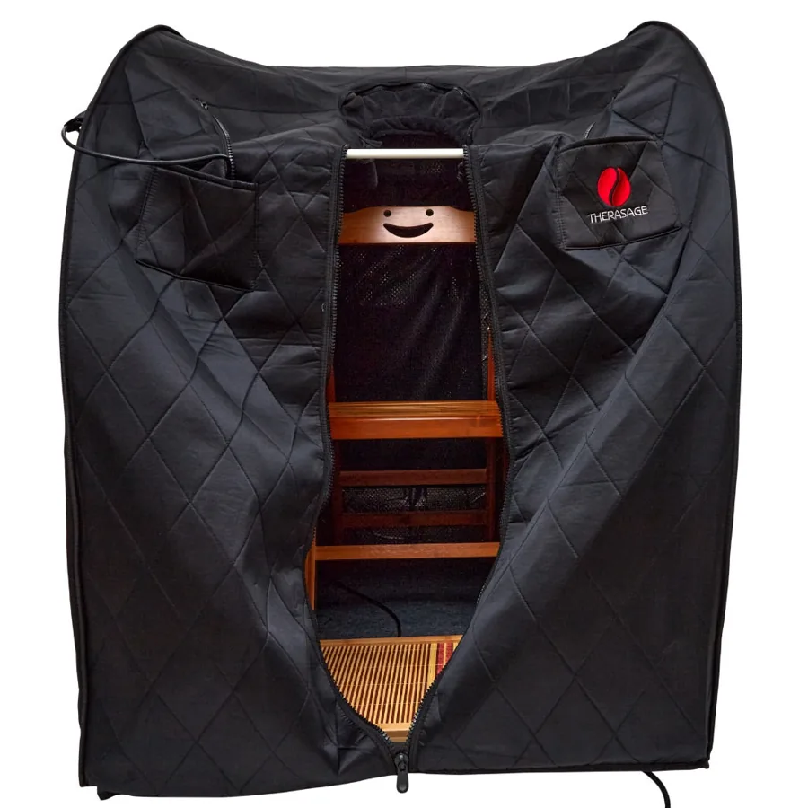 The Therasage Thera360 Plus portable infrared sauna, additional view.